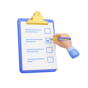 Uma prancheta com uma checklist em desenho